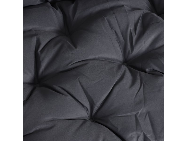 Coussin de banc de jardin 100 x 98 x 8 cm – gris foncé – assise et dossier rembourrés avec liens - Conforama E