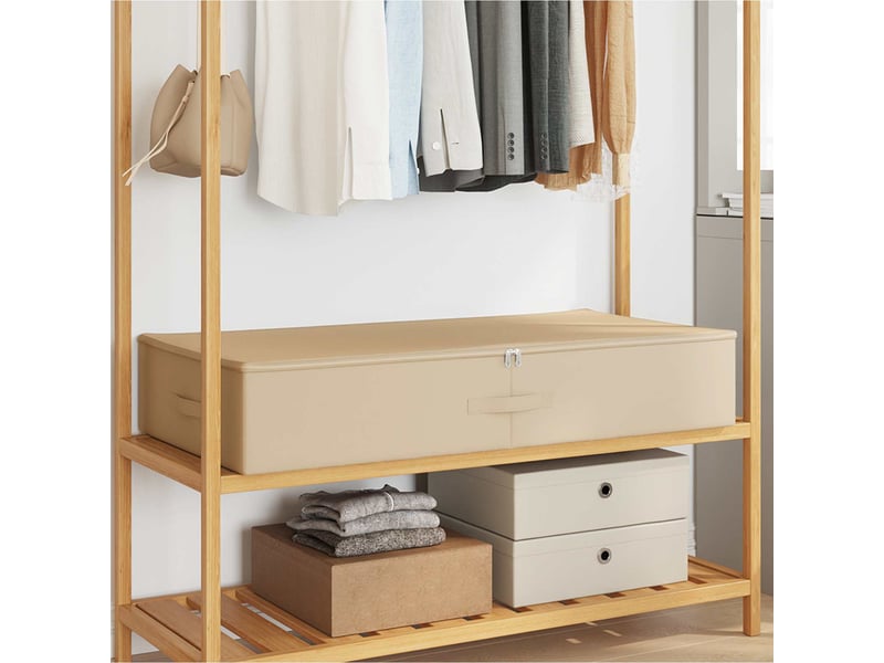  Boîte de rangement 2 pcs tissu intissé 100x50x18 cm 90 l shl29579  - Conforama B