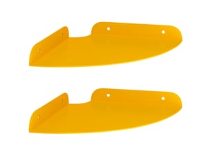 Lot de 2 étagères flottantes d'angle, étagères murales jaune moutarde 18 x 18 x 2 cm cf41646