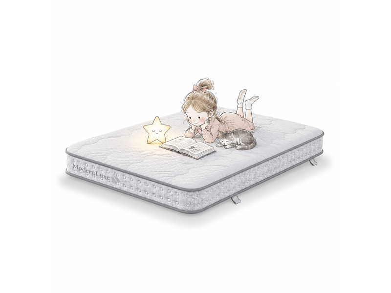  Matelas 140x200 cm 7 zones h3 avec ressorts ensachés et mousse froide blanc  - Conforama A