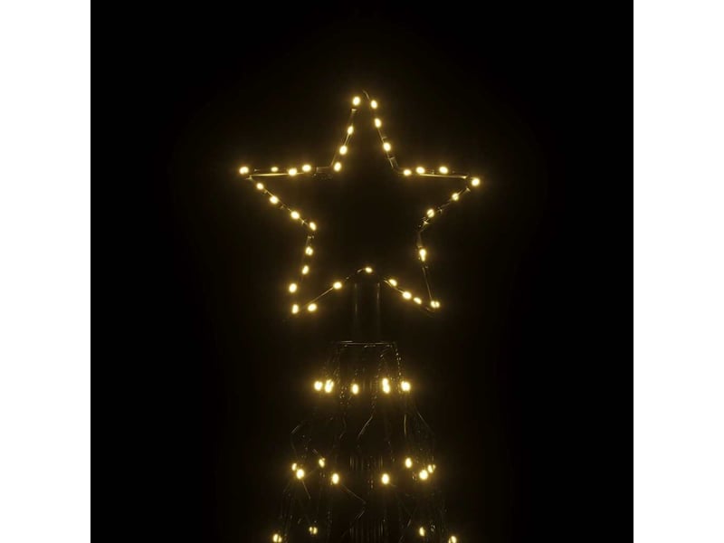 Sapin de noël - arbre de noël cône 1400 led blanc chaud 160x500 cm - Conforama E