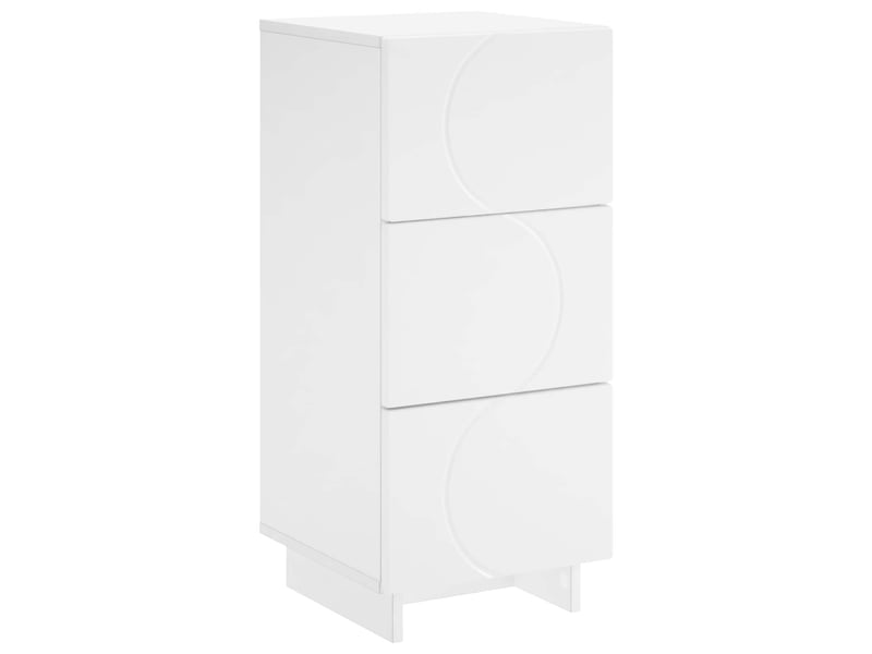 Buffet salon, buffet de rangement blanc 33,5x34,5x75 cm bois d'ingénierie shl97360 - Conforama A
