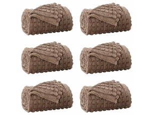 Couverture jetée de canapé 6 pcs camel 150x130 cm 2.75 kg toison