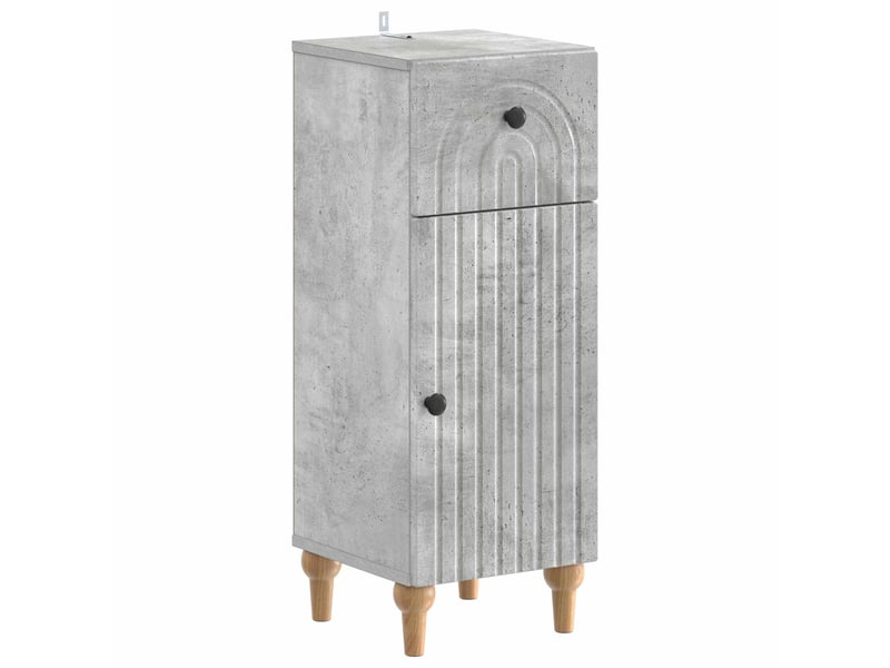 Ensemble de 2 meubles de salle de bain alkmaar gris béton cf63054 - Conforama D