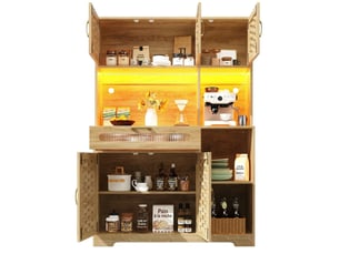 Buffet 4 porte(s) 2 tiroir(s) - 120 cm coloris naturel