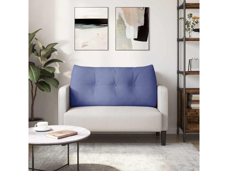  Coussin de dos, coussin de dossier bleu denim 100 x 24 x 50 cm tissu cf54538  - Conforama D