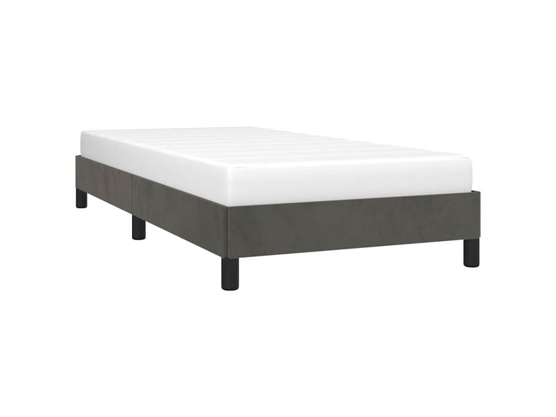  Lit simple- lit adulte -  cadre de lit sans matelas gris foncé 100x200 cm velours  - Conforama C