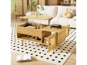 Table basse rectangulaire coloris bois clair <strong></strong> <strong></strong>
