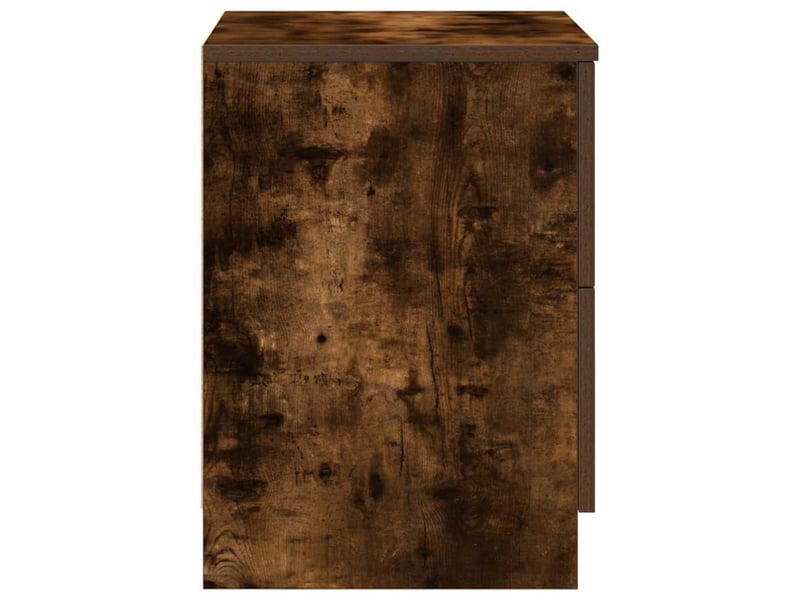  Lot de 2 tables de chevet - cabinet de chevet - table de nuit avec 2 tiroirs chêne fumé 40x36x50 cm  - Conforama E