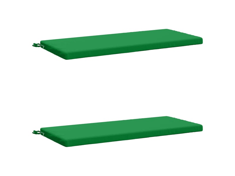  Lot de 2 coussins de banc, coussins d'assise soest 100 % polyester vert cf57534  - Conforama A
