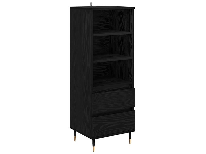  Buffet - haut armoire chêne noir 40 x 36 x 110 cm bois d'ingénierie  - Conforama A