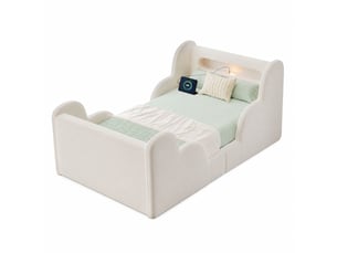 Lit simple 90x200 cm    coloris beige