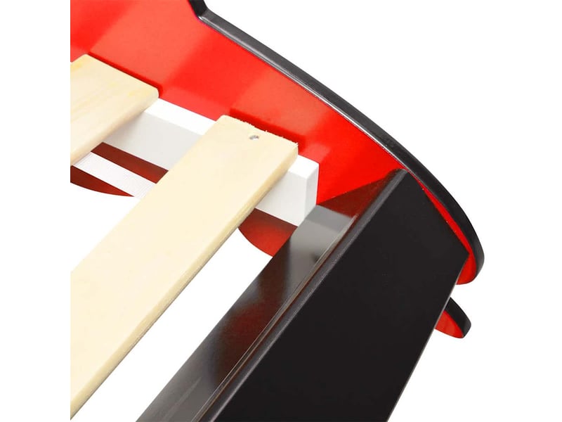 Lit jeune, lit voiture de course pour enfants 90 x 200 cm rouge  - Conforama E