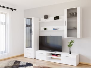Meuble tv coloris blanc 20 cm <strong></strong>  <strong></strong>