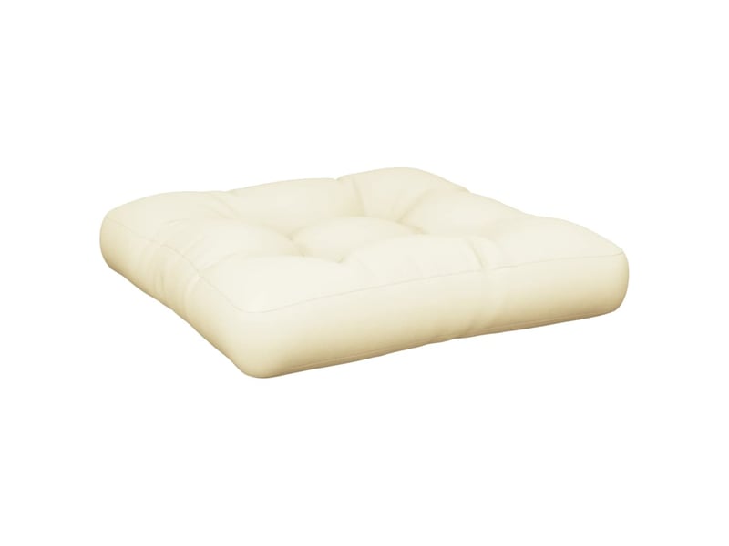 Lot de 2 coussins de palette, coussins de canapé crème tissu cf59522 - Conforama D
