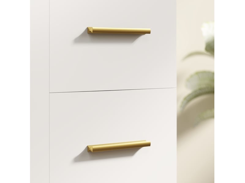  Meuble sous lavabo 70x30x65 cm à 3 tiroirs mdf panneau de particules blanc  - Conforama D