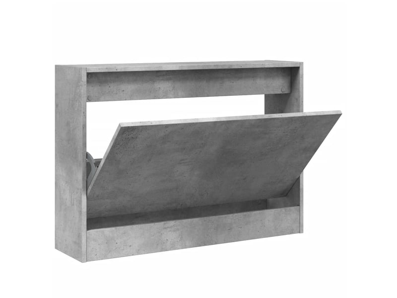  Meuble à chaussure, armoire à chaussures gris béton 80x21x57 cm bois d'ingénierie  - Conforama A