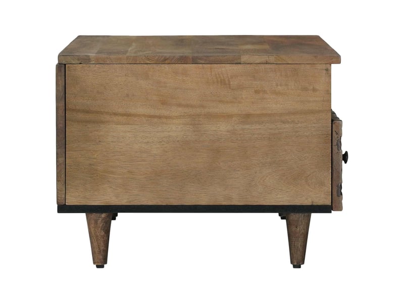 Table basse - table de salon - table à thé marron 80 x 54 x 40 cm bois de mangue massif - Conforama D