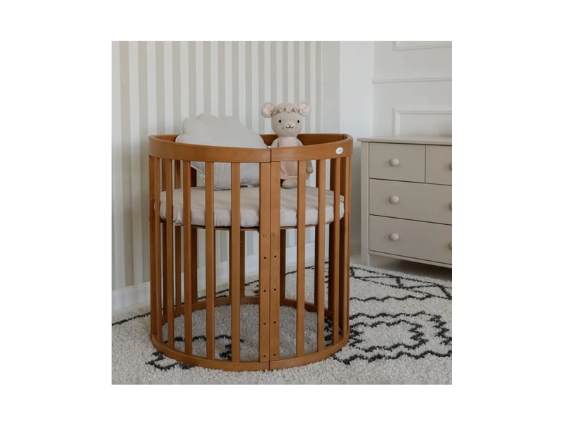 Lit bébé évolutif 7 en 1 ovale - vintage waldin OWAL-V - Conforama B