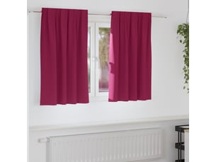 Lot de 2 rideaux occultants, rideaux black-out avec anneaux bordeaux 140 x 140 cm cf44608