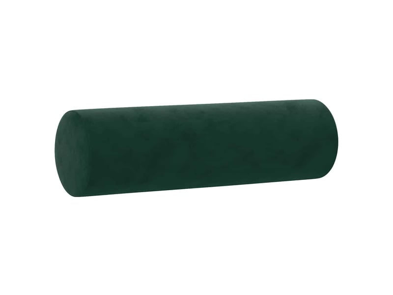  Lot de 2 coussins décoratifs vert foncé ø15x50 cm velours cf60894  - Conforama C