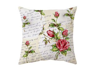 Lot de 4 housses de coussin florales 45 x 45 cm, carrées noires, 18 x 18 cm, lot de 4 pour extérieur, terrasse, jardin, salon, canapé, décoration de f