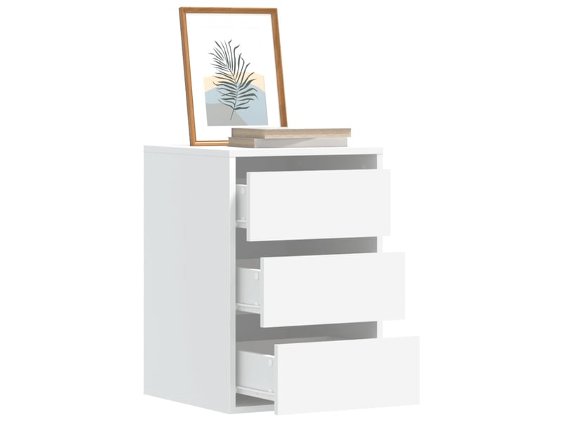  Commode chambre adulte, commode d'angle blanc 40x41x58 cm bois d'ingénierie  - Conforama B