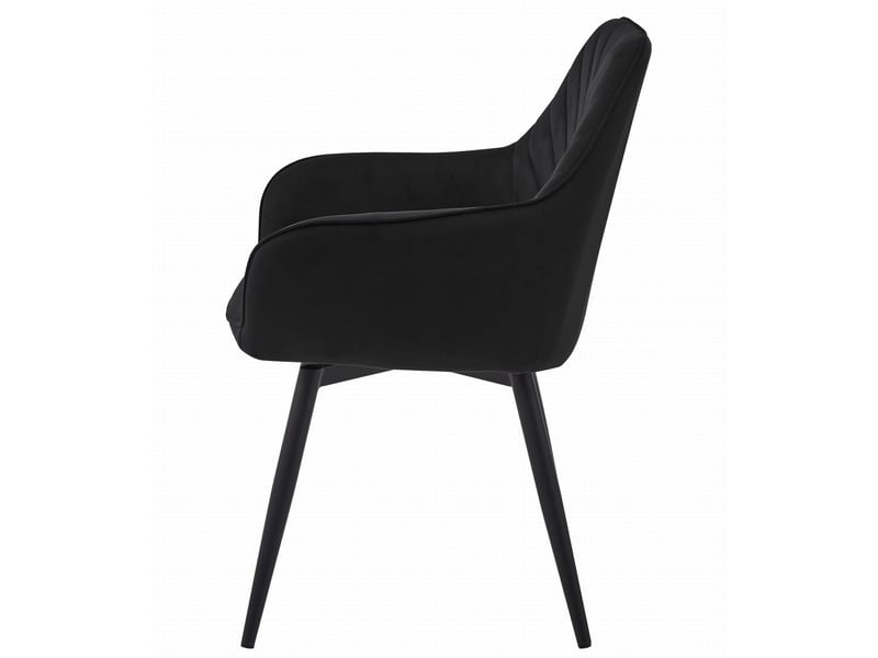  Chaise pivotante nana360 en velours noir avec pieds en métal  - Conforama E