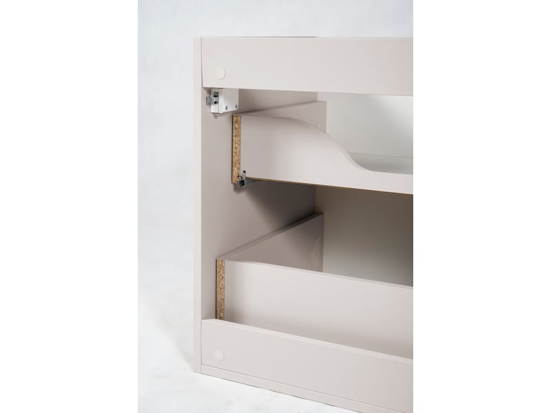 Meuble sous-vasque suspendu aura 120 cm avec plan effet chêne craft cachemire mat g - Conforama W