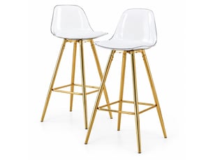 tabouret de bar <strong>OKWISH</strong> - bicolore hauteur d'assise 69.8 cm vendu Par paire