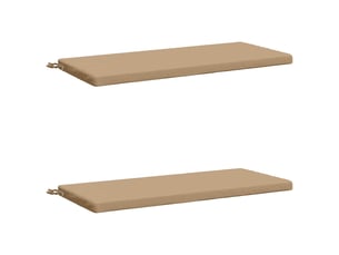 Lot de 2 coussins de banc, coussins d'assise soest 100 % polyester sable cf57422