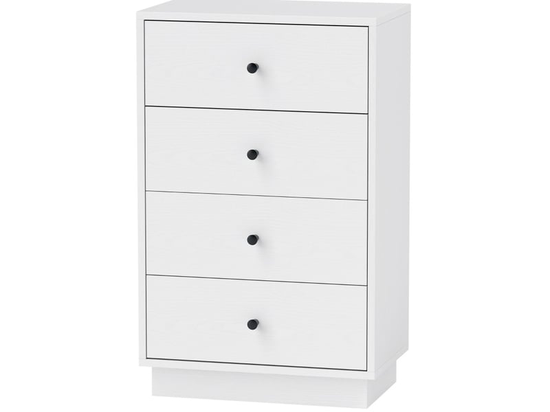 Commode à 4 tiroirs blanche 47 x 29 x 75 cm - Conforama A