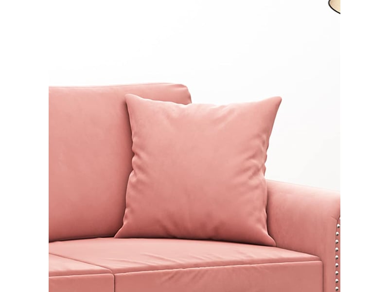  Lot de 2 coussins décoratifs rose 40x40 cm velours cf60885  - Conforama E