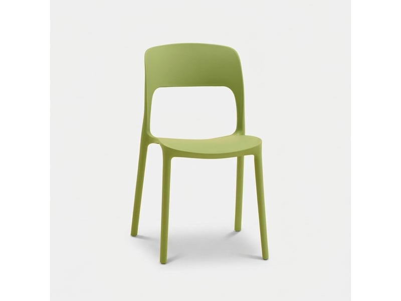  Lot de 2 chaises de salle à manger empilables numana - vert foncé  - Conforama C