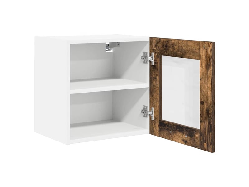 Meuble de rangement cuisine, armoire suspendue chêne fumé 40x31x40cm bois d'ingénierie - Conforama E