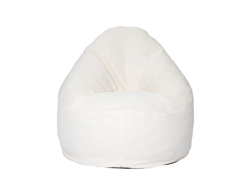  Chauffeuse poire en mousse et tissu bouclette blanc - angie ANGIE - Conforama C