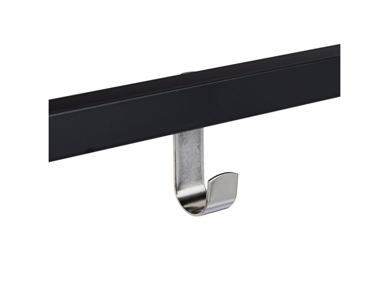  Porte-manteaux mural multifonctionnel moderne couloir 60 x 20 x 12 cm en métal noir 13_0008544  - Conforama C