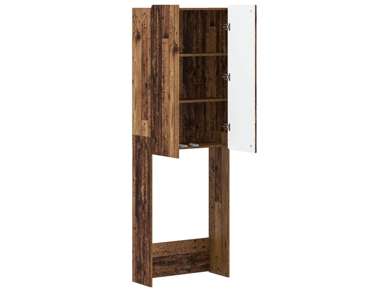  Armoire de toilette, meuble de toilette zwolle bois ancien 66x25.5x190 cm  - Conforama D