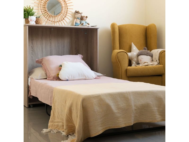  Lit pliant plegatin + matelas couleur cambrian 104.6x99.6x42cm  - Conforama C
