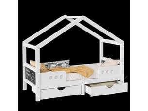 Lit cabane 90x200 cm    coloris blanc