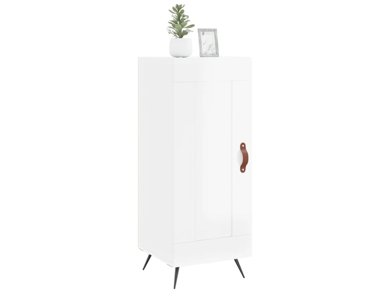  Buffet - bahut - meuble de rangement blanc brillant 34,5x34x90 cm bois d'ingénierie  - Conforama C