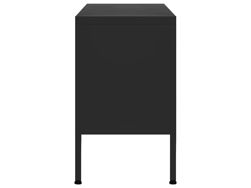  Meuble tv - banc tv - meuble de rangement noir 105x35x50 cm acier  - Conforama D
