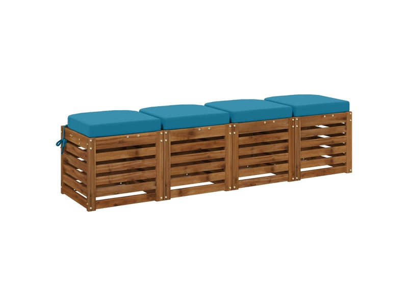 Lot de 4 coussins de siège, coussins d'assise soest 100 % polyester cf60771 - Conforama C