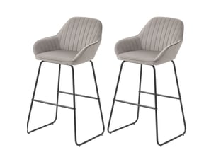 tabouret de bar <strong>HAUSS SPOLE</strong> - gris hauteur d'assise 70 cm vendu Par paire