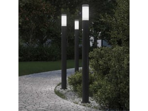 Lot de 3 borne lumineuse avec détecteur 110 cm acier inoxydable ip44 shl36865