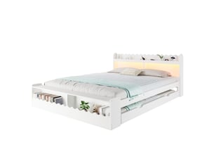 Lit 2 places 140x200 cm MODENUIT coloris blanc