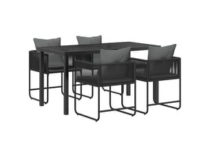 Vidaxl ensemble de salle à manger pour jardin 5 pcs noir et anthracite