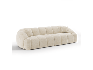 Canapé droit fixe SIA HOME 1MOK4PVGCR 4 places Velours beige