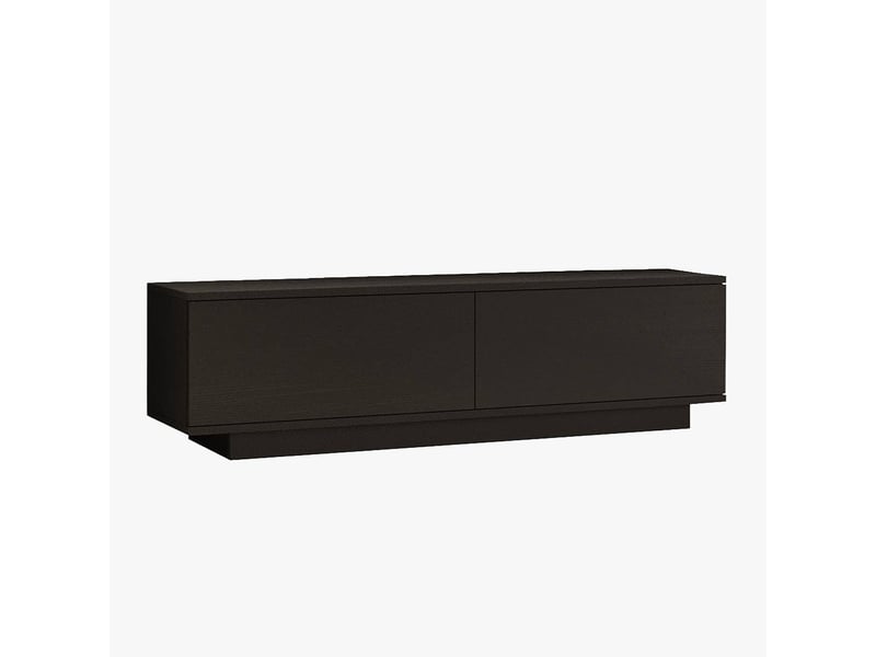  Meuble tv 2 portes noir  - Conforama C
