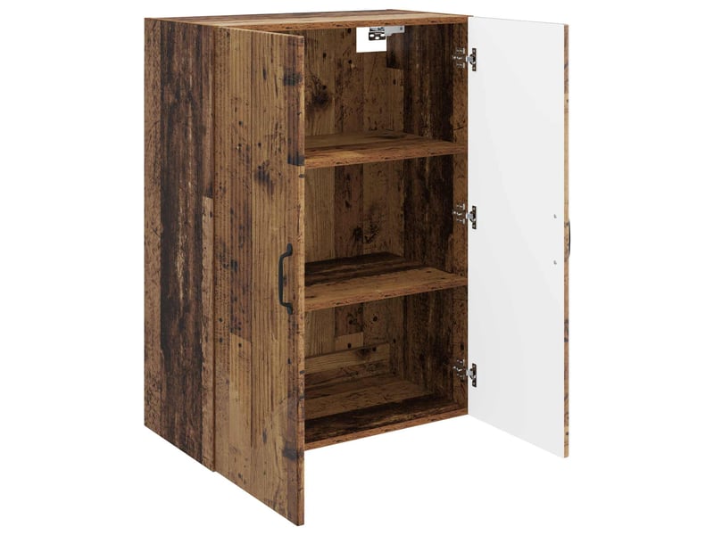  Armoire murale salon 66x34,5x90cm bois d'ingénierie bois ancien shl2581  - Conforama C